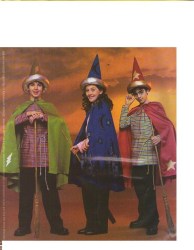3324 WIZARD POTTER CHARACTER COSTUME CAPE,TUNIC PATTERN 7-16